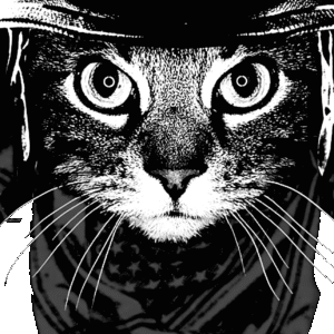 Biker Cat Black PSD FILE